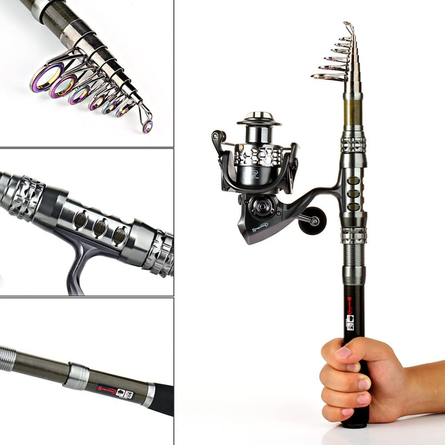 Sougayilang Fishing Rod Combos with Telescopic Fishing Pole Spinning R –  USA Camp Gear