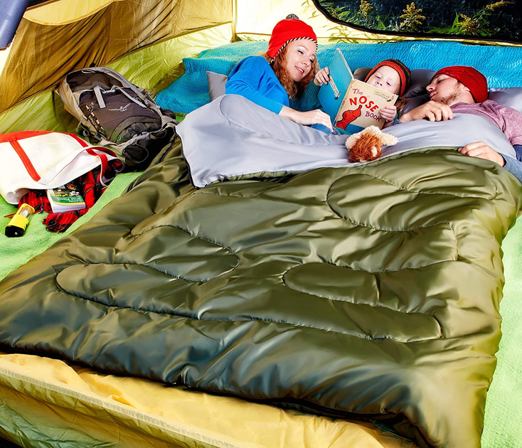 Sleepingo Double Sleeping Bag for Backpacking, Camping, or Hiking
