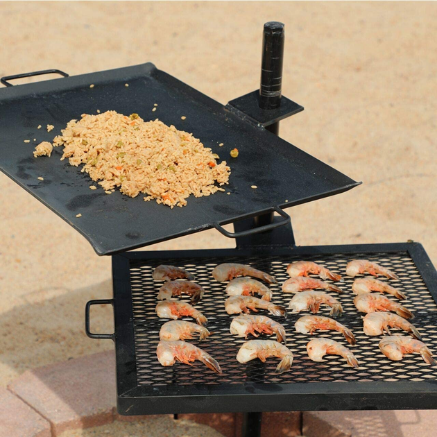 Gamemaker Open Fire Cooking Grill  Skillet Combo Portable Camping C –  USA Camp Gear