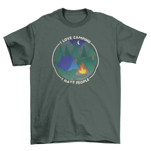 Camping tent in nature t-shirt