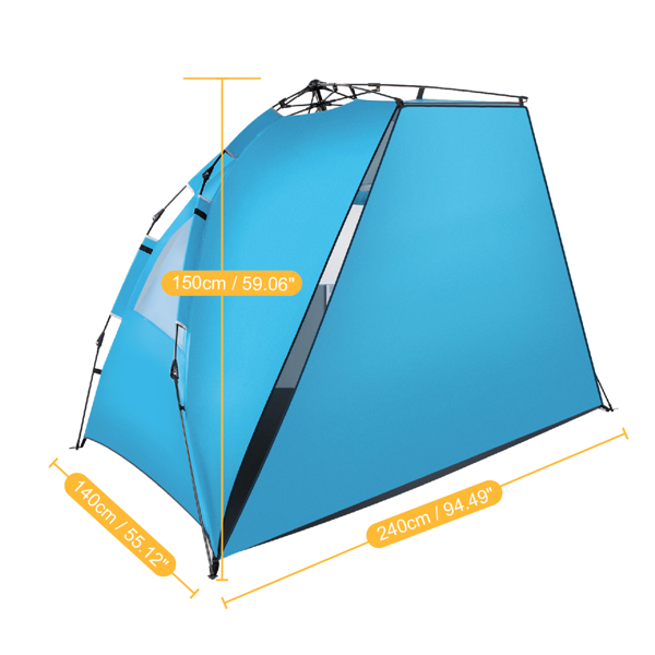 Outdoor Camping Fiberglass Pole Oxford Cloth Beach Tent