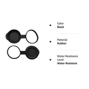 Binocular/Monocular Objective Lens Caps Internal Diameter 36.6-38.1mm Rubber Cover Set Black, 37-38.2mm