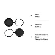 Binocular/Monocular Objective Lens Caps Internal Diameter 59.4-60.9mm Rubber Cover Set Black (59.4-60.9LC)