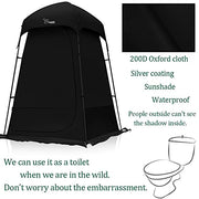 Outdoor Shower Tent Changing Room Privacy Portable Camping Shelters (Black)