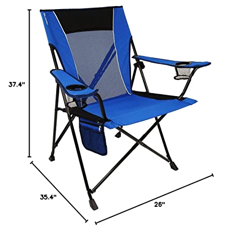 Kijaro Camping Chair, Dual Lock Feature, Arm Rest|Cushion Availability|Fol, Metal, Maldives Blue