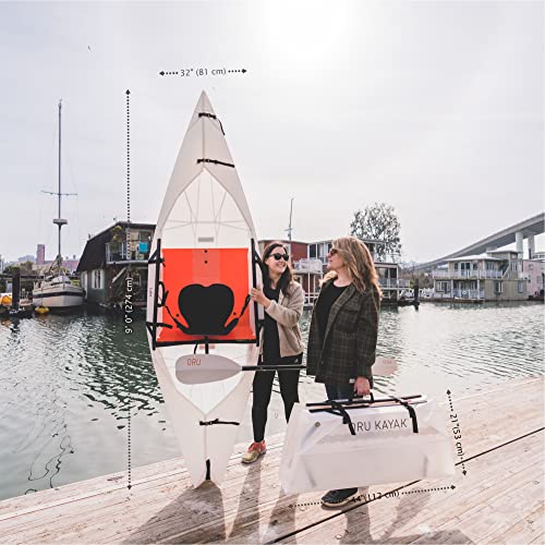 Oru Kayak Lake Starter Bundle | Incl. Foldable Kayak, Paddle, Pack, Float Bags, Bottle - Lightweight, Portable - Lake & River Kayak - Beginner, Intermediate - Kayak Size: 9 x 32 in, 17Lbs