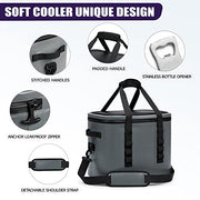BeEagle Soft Cooler 30 Cans Cooler Bag Insulated 100% Leak Proof Waterproof Beach Cooler Portable Lightweight Camping Cooler Soft Ice Chest