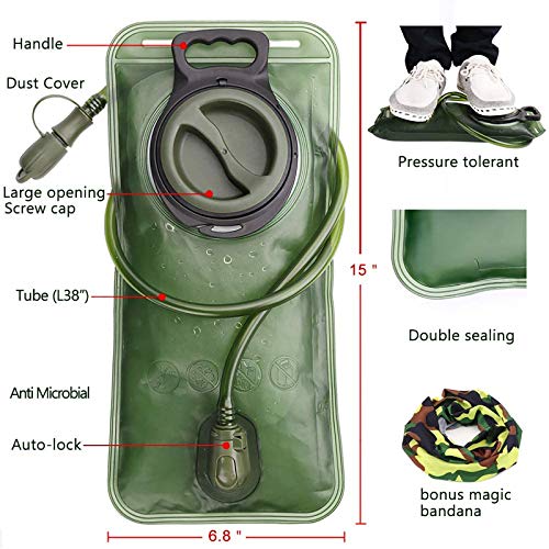 Viscne Outdoor Fanny Pack Hiking Fishing Waist Bag 2 Water Bottle Holder Lumbar Pack Green