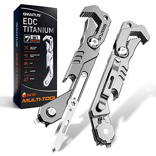 7 in 1 Multitool Camping Accessories, with Wrench, Folding Knife