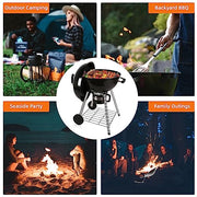 Hykolity 22 in. Kettle Charcoal Grill, Kettle Grill with Wheels, Built-In Thermometer, Porcelain-Enameled Lid and Bowl, Slide Out Ash Catcher, Charcoal BBQ Grill for Outdoor Cooking, Patio, Backyard