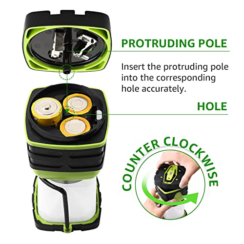 Bundle - 2 Items: Lepro LED Camping Lantern Battery Powered, Super Bright,  Collapsible, IPX4 Water Resistant & Lepro Camping Lantern with Camping Fan