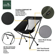 Club Nommas Camping Chairs - Ultra Portable, Lightweight, Compact and Collapsible with Certified Cordura Fabric