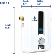 Ecosmart ECO 11 Electric Tankless Water Heater, 13KW at 240 Volts with Patented Self Modulating Technology