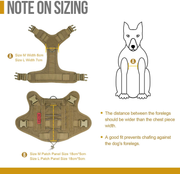 Tactical Dog Harness Vest with Handle, Military Dog Harness for Large Medium Dogs,No-Pull Service Dog Vest with Hook & Loop Panels,Adjustable Dog Vest Harness for Walking Hiking Training