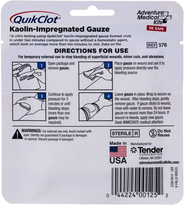 Quikclot Advanced Clotting Gauze - 3 X 24 In
