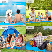 Keten Beach Blanket, 108”X 120”Sandproof Beach Mat for 5-10 Adults, Oversized Portable Picnic Mat Outdoor Blanket for Travel, Camping, Hiking