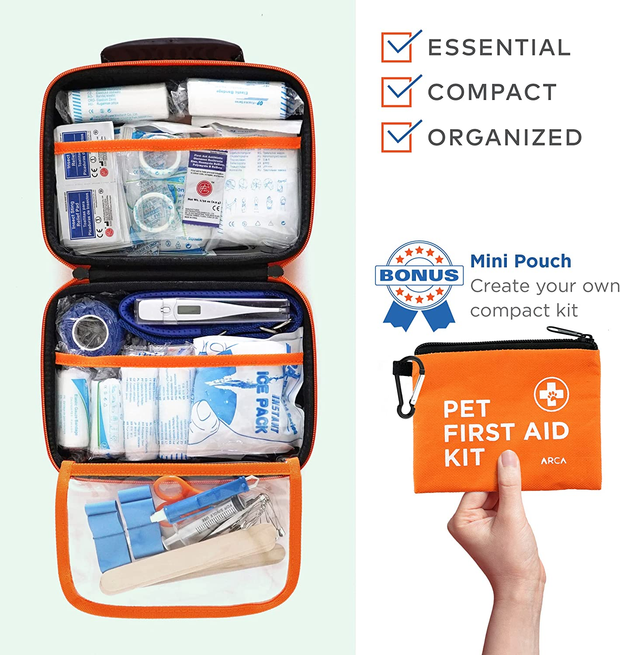 ARCA PET Cat & Dog First Aid Kit Home Office Travel Car Emergency Kit Pet Travel Kit