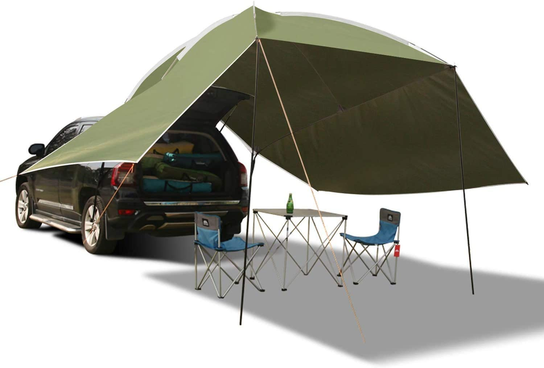 REDCAMP Waterproof Car Awning Sun Shelter Portable Auto Canopy Camper USA Camp Gear