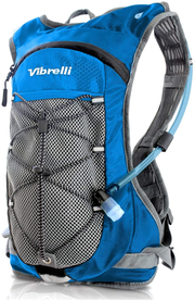 Vibrelli Hydration Pack & 2L Hydration Water Bladder - High Flow Bite Valve - Hydration Backpack with Storage - Lightweight Running Backpack, Also for Cycling, Hiking, Ski, Snow for Men, Women & Kids