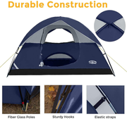 Pacific Pass 2/4/6 Person Family Dome Tent with Removable Rain Fly, Easy  Setu