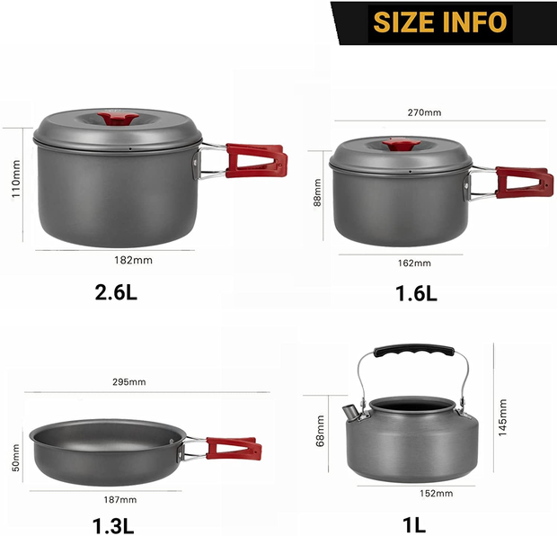Cook's Companion 4-Piece 11 Nonstick Aluminum Stackable Cookware Set