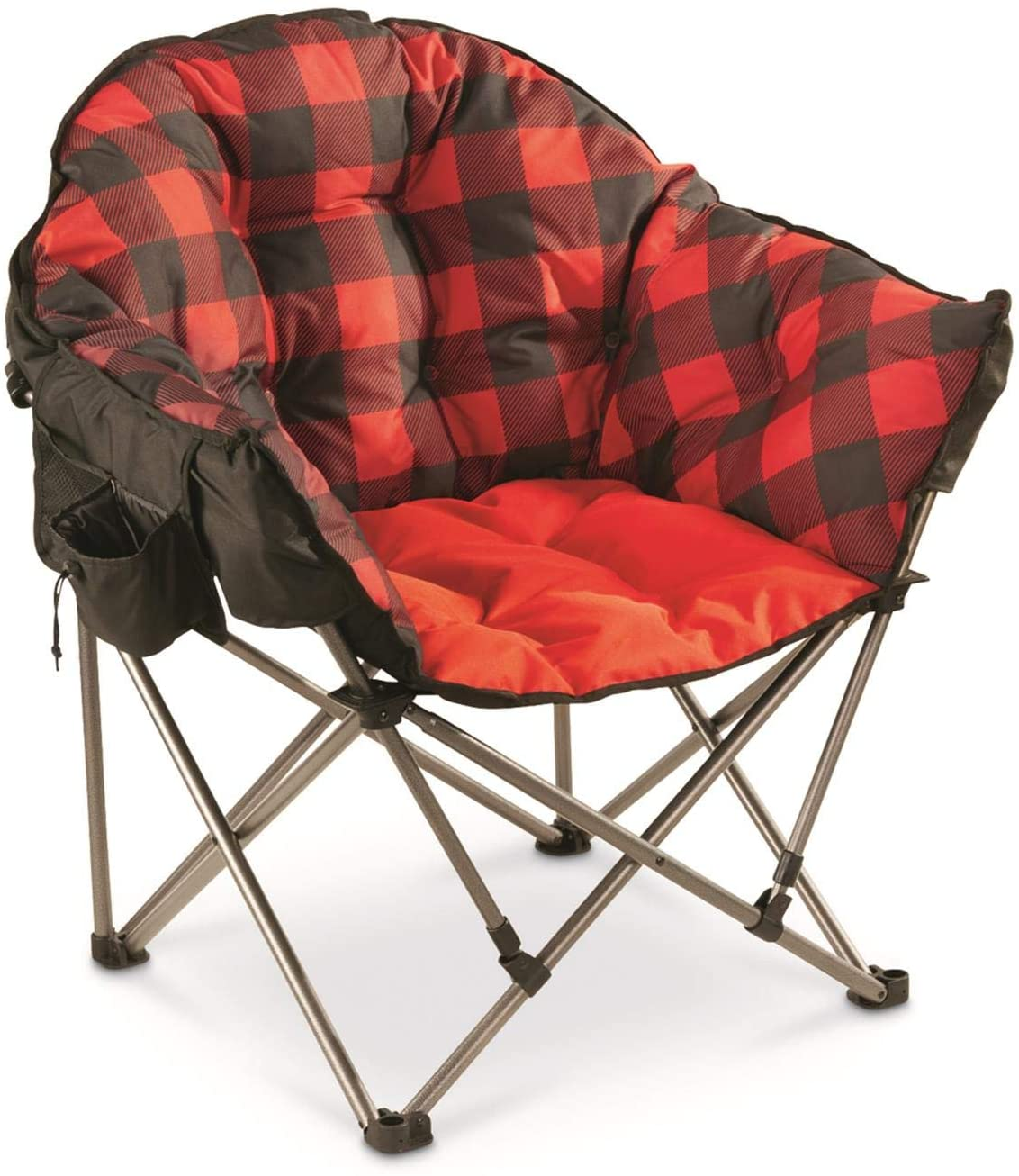 Guide Gear Oversized Club Camp Chair, 500-Lb. Capacity, Red Plaid – USA  Camp Gear