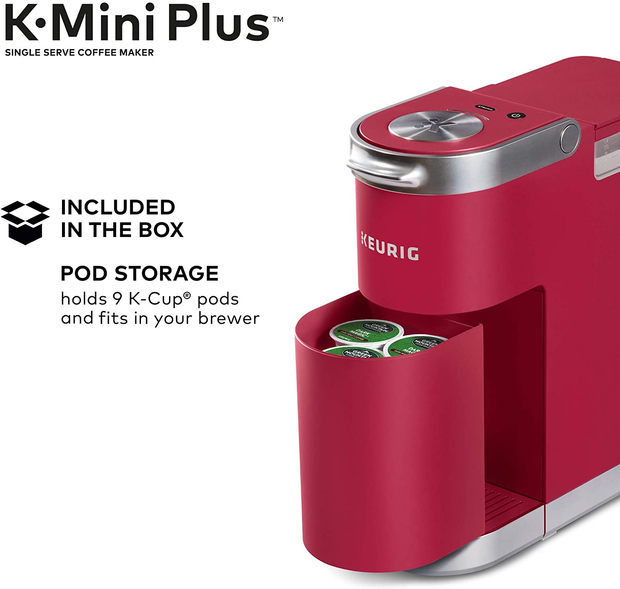 Keurig K-Mini Plus Single Serve Coffee Maker in Cardinals Red