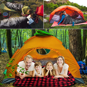 Cotton Flannel Double Sleeping Bag for Camping, Backpacking, or Hiking. Queen Size 2 Person Waterproof Sleeping Bag for Adults or Teens. Truck, Tent, or Sleeping Pad, Lightweight（Pillows NOT Include）
