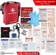 Surviveware Comprehensive Premium First Aid Kit Emergency Medical Kit for Trucks, Cars, Camping, Office and Sports and Outdoor Emergencies - Medium 100 Piece Set