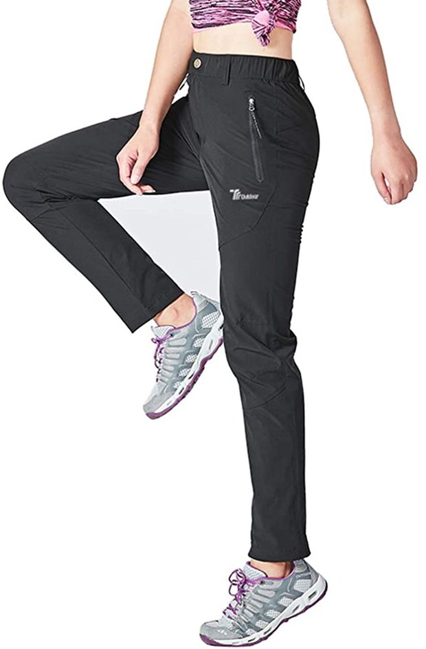 Gopune Women's Outdoor Hiking Pants Lightweight Quick Dry Water Resistant  Mountain Trouser X-Large Deep Grey