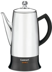 Cuisinart PRC-12 Classic 12-Cup Stainless-Steel Percolator, Black/Stainless