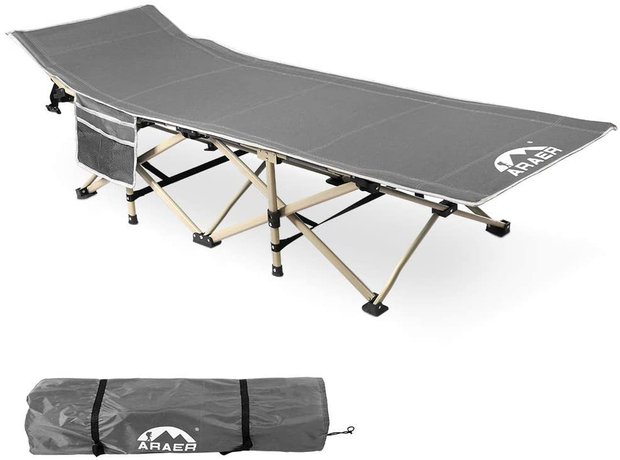 Camping Cot, 450Lbs(Max Load), Portable Folding Outdoor Bed with Carry Bag for Adults Kids, Heavy Duty Cot for Traveling Gear Supplier, Office Nap, Beach Vocation and Home Lounging