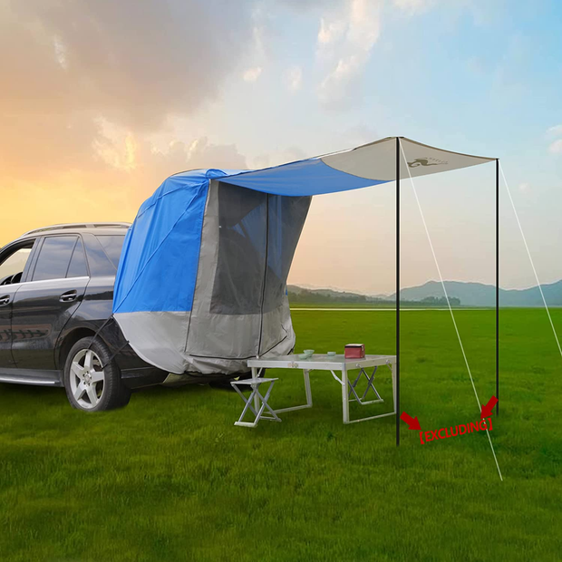 Car Awning SUV Shade Tent, with Portable Waterproof Storage Bag, Tear-Resistant, Large Space, Good Vision, Smooth Ventilation, Suitable for Outdoor Beach Camping Auto Canopy