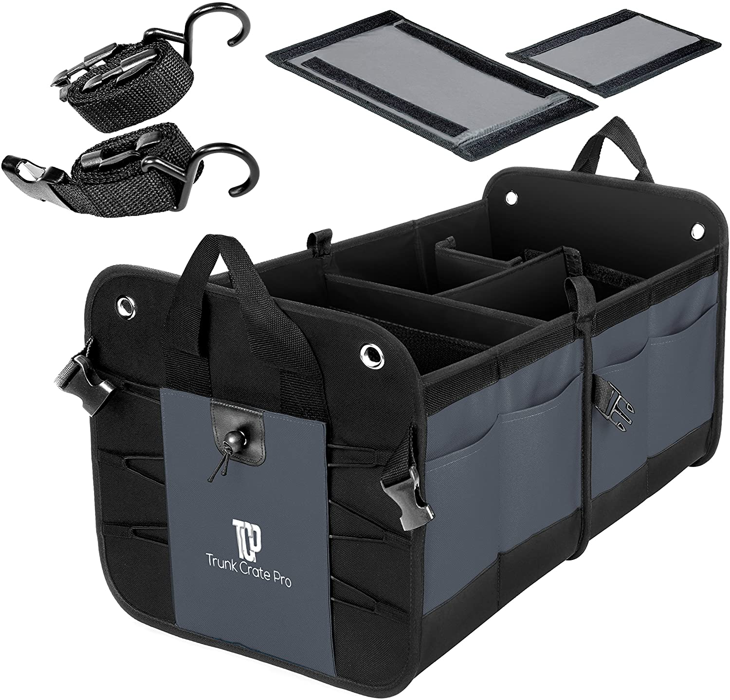 Trunkcratepro Premium Multi Compartments Collapsible Portable Trunk Or –  USA Camp Gear