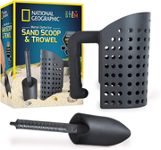 NATIONAL GEOGRAPHIC Metal Detector Accessories - Sand Scoop & Shovel for Metal Detecting, Digging at the Beach & More , Black