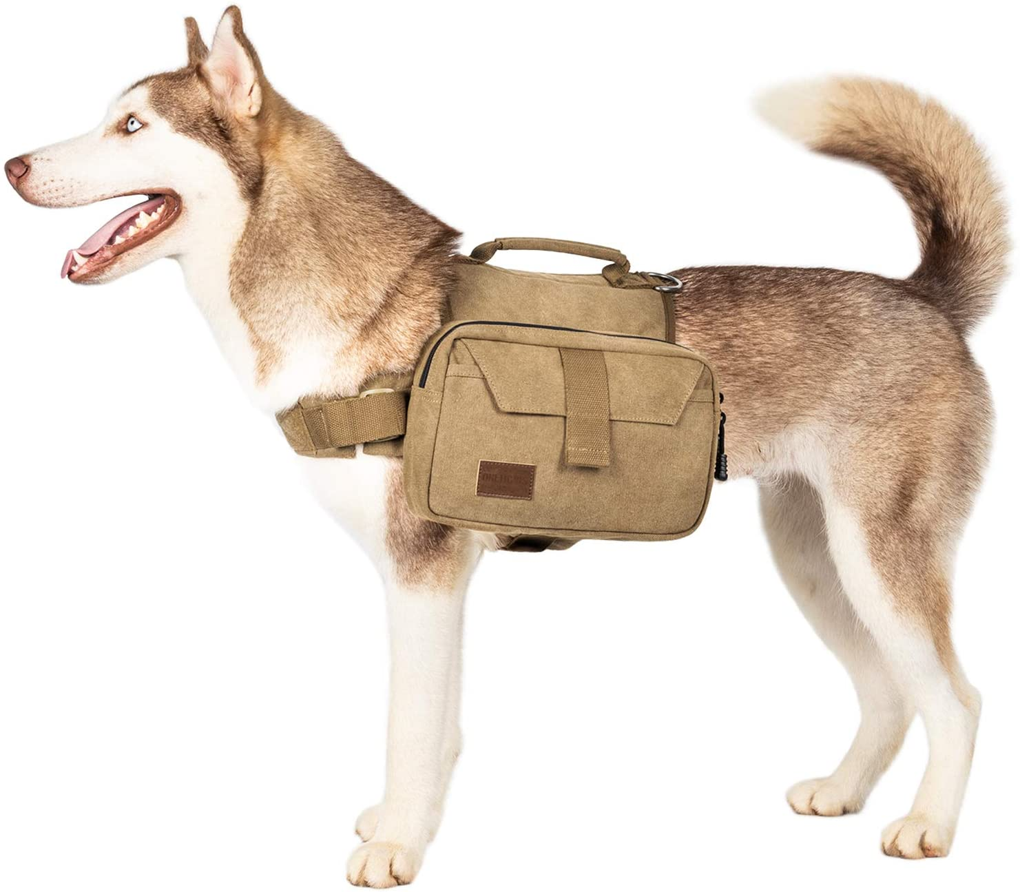 OneTigris Dog Pack Hound Travel Camping Hiking Backpack Saddle Bag Rucksack for Medium & Large Dog