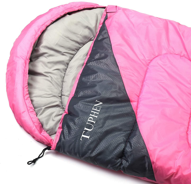 Tuphen- Sleeping Bags for Adults Kids Boys Girls Backpacking Hiking Camping Cotton Liner, Cold Warm Weather 4 Seasons Winter, Fall, Spring, Summer, Indoor Outdoor Use, Lightweight & Waterproof