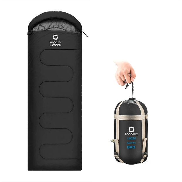 ECOOPRO Warm Weather Sleeping Bag - Portable, Waterproof, Compact