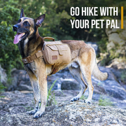 Onetigris Dog Pack Hound Travel Camping Hiking Backpack Saddle Bag Rucksack for Medium & Large Dog (Brown, Large)