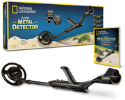 NATIONAL GEOGRAPHIC Junior Metal Detector –Adjustable Metal Detector for Kids with 7.5" Waterproof Dual Coil, Lightweight Design Great for Treasure Hunting Beginners , Black