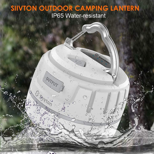 Siivton Camping Lights, Rechargeable Camping Lantern with Remote & Power Bank 6400, LED Tent Light Ultra Bright for Camping, Hurricane Emergency Kits