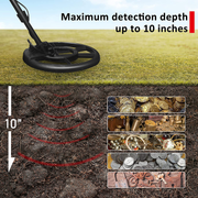 DR.ÖTEK Metal Detector for Adults Professional, Pinpoint Metal Detector Waterproof Gold and Silver, Higher Accuracy, Bigger LCD Display, Strong Memory Mode, 10" IP68 Coil, Upgrade DSP Chip