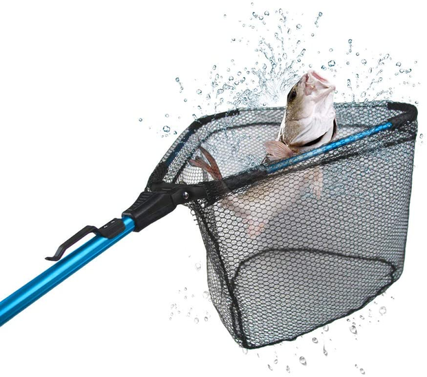 Telescopic Fishing Landing Net Rod Adjustable Foldable Pole Fish