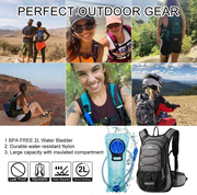 Mubasel Gear Insulated Hydration Backpack Pack with 2L BPA Free Bladder - for Running, Hiking, Cycling, Camping