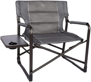 TIMBER RIDGE Oversized Directors Chairs with Side Table, Heavy Duty Folding Camping Chair up to 600 Lbs Weight Capacity (Gray)