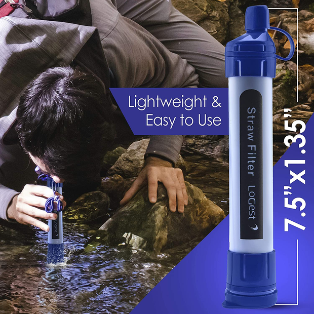 Emergency Water Filtration Life Straw for Camping