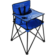Ciao! Baby Portable High Chair for Babies and Toddlers, Fold up Outdoor Travel Seat with Tray and Carry Bag for Camping, Picnics, Beach Days, Sporting Events, and More (Blue)