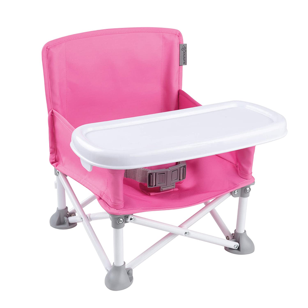 Summer Pop ‘N Sit Portable Booster Chair, Pink – Booster Seat for Indoor/Outdoor Use – Fast, Easy and Compact Fold