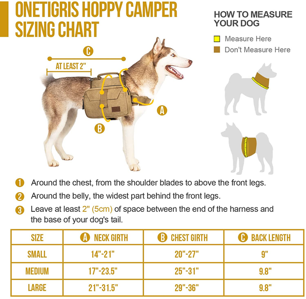 Onetigris Dog Pack Hound Travel Camping Hiking Backpack Saddle Bag Ruc –  USA Camp Gear