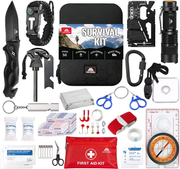 Survival Kit by MONTERRA, 50 Pcs, Survival Gear and Equipment, Camping Accessories,Tactical Gear, First Aid Kit, Emergency Kit, Cool Gadgets for Men, EDC Gear, Bugout Bag, Hiking Gear, Gifts for Men.